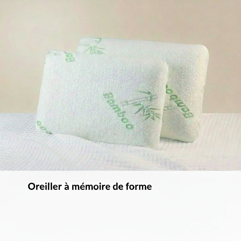 Oreiller fibre de bambou certifié OEKO-TEX — fraîcheur naturelle thermorégulant hypoallergénique — Yasumi Market France