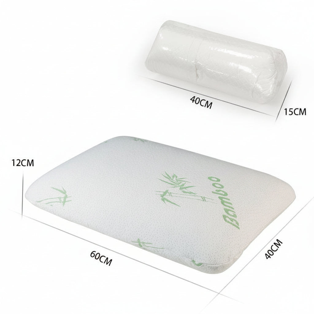 Oreiller fibre de bambou certifié OEKO-TEX — fraîcheur naturelle thermorégulant hypoallergénique — Yasumi Market France