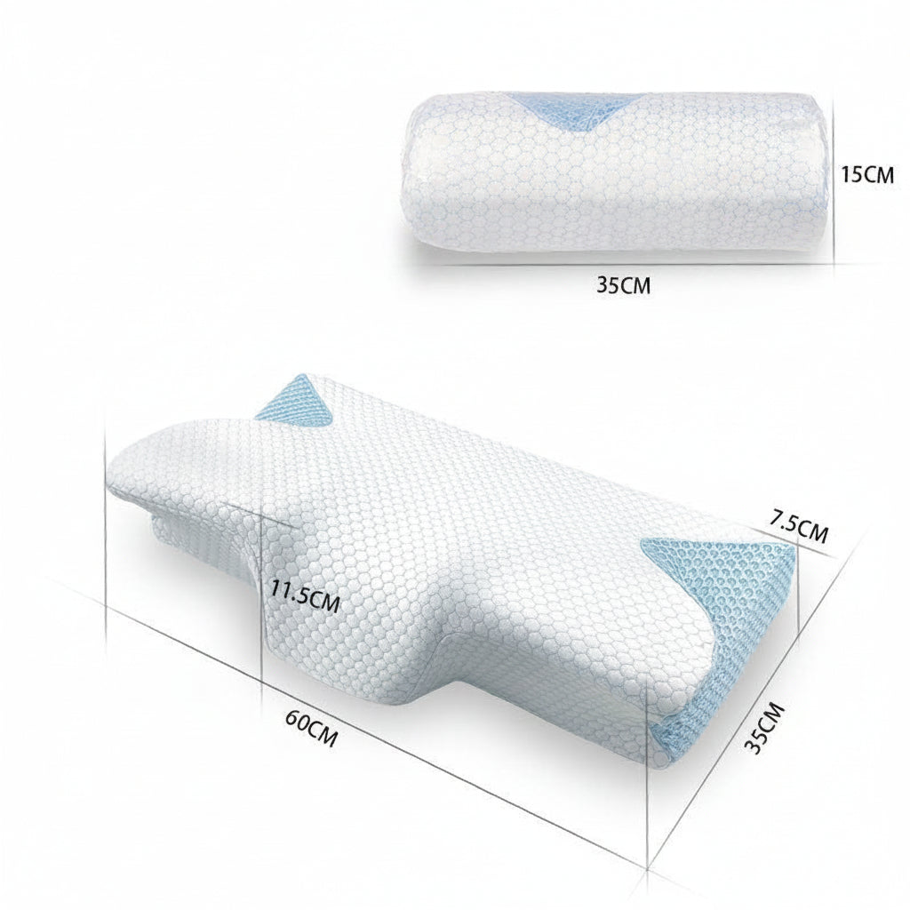 Oreiller ergonomique mémoire de forme soutien cervical 360 degrés toutes positions — certifié — Yasumi Market France