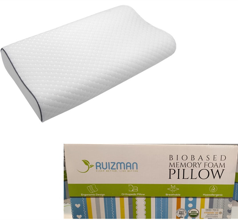 Oreiller cervical mémoire de forme certifié CertiPUR — soulagement douleur nuque sommeil profond — Yasumi Market France